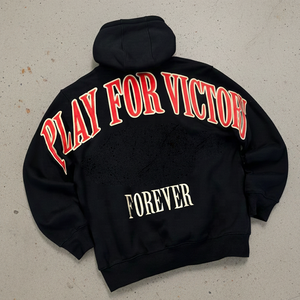 Heavyweight Cotton Back Conspicuous Letters Embroidery Hoodie Custom Personalized Design logo Streetwear Hoodies for Men