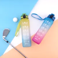 Tidak Beracun Bebas BPA & Ramah Lingkungan Botol Air Olahraga Tritan Plastik Terbaik dengan Pembuat WAKTU & Tutup Atas Flip 32Oz
