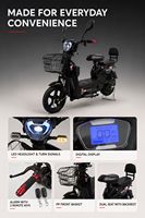 Vélo Électrique Urbain pour Commuters avec Batterie au Lithium Amovible en Option et Panier Avant – Siège Passager Disponible – E-Bike Adulte