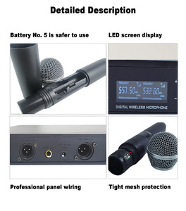Jiangmen 2024 SENBORAN GLXD4 Microphone dynamique pas cher prix UHF système double canal sans fil Sortie De Micro Sens Fil Shur - Product Image 2