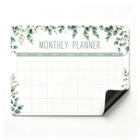 Calendrier magnétique en papier personnalisé et tableau de notes pour réfrigérateur, grille de planification hebdomadaire et mensuelle pour la maison, le bureau et l'école