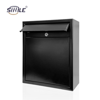 Boîte aux lettres en métal de sécurité extérieure personnalisable SMILE TECH Colis résidentiel maison Boîte aux lettres murale Boîte de livraison directe