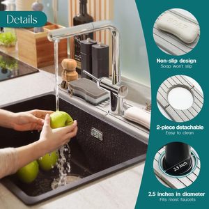 Tapis de séchage instantané en pierre de diatomite, absorbant l'eau, protection d'évier en pierre de diatomite pour évier de <span class=keywords><strong>cuisine</strong></span>, protection contre les éclaboussures - Product Image 5