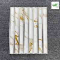 Panneaux muraux cannelés populaires pour la décoration intérieure, panneaux à lamelles couleur anthracite, panneaux muraux intérieurs étanches en PS avec échantillon gratuit