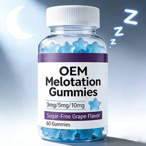 Gummies de Sommeil à la Mélatonine Marque Blanche OEM, Gummies Naturels au GABA et L-Théanine, Véganes, 2 Gummies/jour, 60 unités, Améliore la Mémoire et le Sommeil - Product Image 5