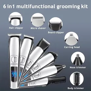 2024 New Electric Rechargeable Hair Trimmers For Men Hair Cut Grooming Set