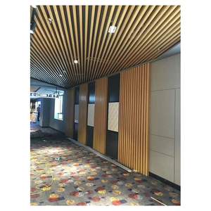 Prima Modern Acoustic Metal Bafle Techo Interior Aluminio en forma de U Sistema de techo de tubo Techo suspendido de grano de madera - Product Image 3