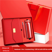 Ensemble Cadeau d'Affaires Promotionnel Personnalisé 2027 YIWIND en Cuir PU avec Tasse Isotherme Sérigraphiée, Carnet et Stylo 3-en-1 pour Entreprise