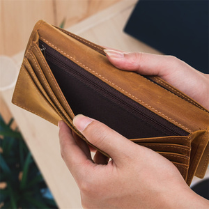 <span class=keywords><strong>Portefeuille</strong></span> long personnalisé en gros <span class=keywords><strong>Portefeuille</strong></span> en cuir Crazy Horse <span class=keywords><strong>gravé</strong></span> au laser Cadeau de pince à billets pour hommes - Product Image 5