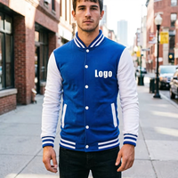 Veste Universitaire Vierge Personnalisable pour Homme, en Polaire et Coton/Polyester, Grandes Tailles, Idéale pour les Uniformes et le Baseball en Gros