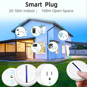 UL Certified Smart Home Mini WiFi Outlet Bluetooth Plug 15A/1500W Works With Alexa Google Home Assistant IP66 Level US Standard