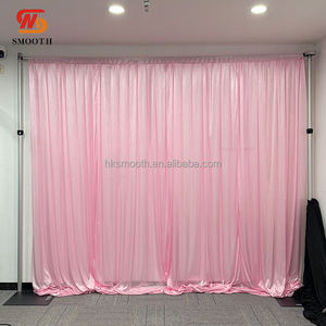 Tissu de draperie pour fond de scène de tente de mariage en soie glacée champagne, 10 pieds, vente en gros d'usine, pas cher - Product Image 3