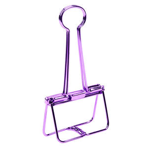 モダンな人気オフィス文具スクエア春ロングテールバインダークリップレインボーカラー学校用金属クリップ - Product Image 3