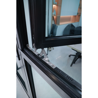Fenêtre à battant en aluminium de style français avec auvent pour toit de maison moderne, fabriquée en Chine