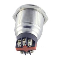 ONPOW GQ22L-11E/W/12 V/S interrupteur à bouton-poussoir en métal dia.22mm