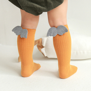 Calcetines antideslizantes <span class=keywords><strong>de</strong></span> algodón con lazo para bebé, medias largas a rayas <span class=keywords><strong>de</strong></span> Color liso para niño y niña - Product Image 3