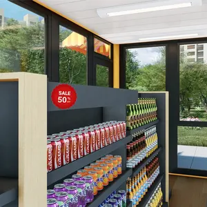 2023 maisons de conteneurs préfabriquées au design moderne, magasins de modules préfabriqués, supermarché, à vendre