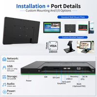 Tablette Android 15 pouces Rockchip RK3568 Android 11 pour signalisation de porte de conférence avec port Ethernet RJ45, Wi-Fi, NFC, PoE