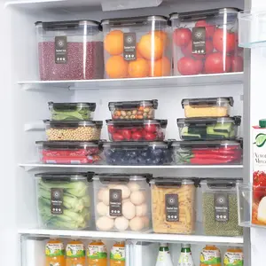 Conteneurs de stockage Organisateurs et rangement hermétiques pour réfrigérateur Contenants transparents pour le stockage des fruits et légumes pour réfrigérateur