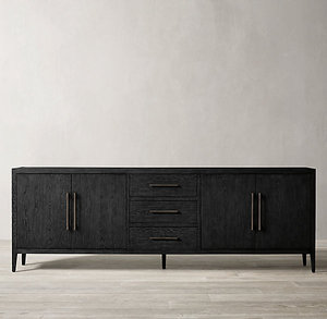 Meubles de salon classiques faits à la main, poignée en métal, tiroirs en bois de chêne - Product Image 5