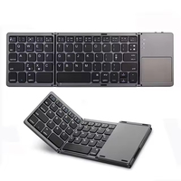 Keyboard nirkabel lampu latar LED lipat Mini ramping portabel USB 3.0 isi ulang kompatibel antarmuka USB 3 tombol angka untuk ponsel