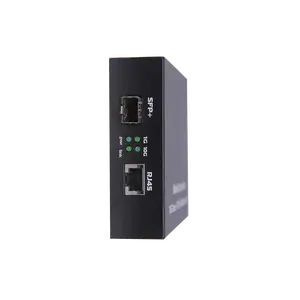 Meilleure qualité 1 10G SFP 1 10G RJ45 Port cuivre 10G BaseTx 10G BaseFx Fiber Optical 10G Media Converter