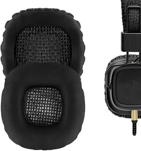 Coussinets d'oreille en cuir de remplacement de marque OEM, très vendus, pour casque <span class=keywords><strong>Marshall</strong></span> <span class=keywords><strong>Major</strong></span> II (modèle MS2), respirants et faciles à utiliser - Product Image 2