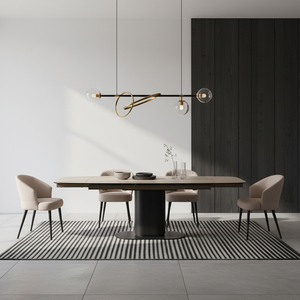 <span class=keywords><strong>Tavolo</strong></span> da Pranzo <span class=keywords><strong>Allungabile</strong></span> dal Design Italiano Moderno con Piano in Ceramica e Struttura in Acciaio al Carbonio per <span class=keywords><strong>Sala</strong></span> da Pranzo, Casa, Hotel - Product Image 1