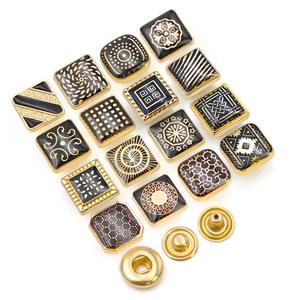 Custom Brand Logo 4-Part <b>Fastener</b> Zinc Alloy <b>Snap</b> Cover Buttons for Shirt and Clothes - Product Image 5