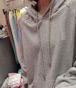 Tali Serut Pengganti Universal 138Cm, untuk Sweatshirt Celana Jaket Mantel Hoodie Tali Payet Kristal Berlian Imitasi Tali Glitter - Product Image 5