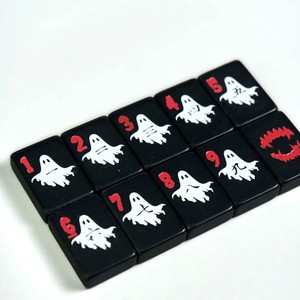 En stock : Ensemble de mahjong sur le thème d'Halloween pour les réunions à la maison, les jeux de table décontractés et un divertissement complet - Product Image 3