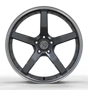 High Performance Deep Dish Racing Aluminum Wheel Rim 5x114.3 2 Piece Forged Alloy New Polished With 100mm 112mm 120mm PCD