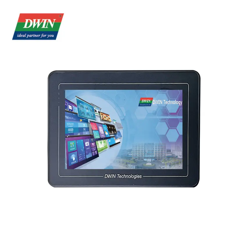 DWIN HMI 10.1" Inch 1024*600 Integrated Embedded LCD Display with PLC communication, Alarm, Sampling, Formula, Macro Command etc
