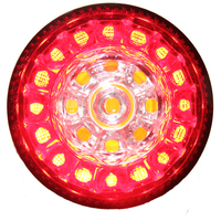 Lumière LED ronde 12V IP65 80mm série KS18-046, feu arrière, feu stop, feu de recul, feu antibrouillard pour moto, remorque, camion