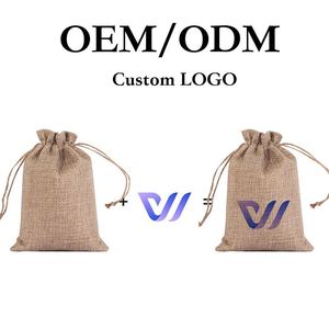 Grand sac en toile de jute 20x30cm personnalisable, sac en corde de jute, pochette d'emballage cadeau, idéal pour la décoration de Noël et le stockage des grains - Product Image 3