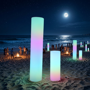 <span class=keywords><strong>Lampadaire</strong></span> LED d'extérieur cylindrique, luminaire décoratif pour pelouse, lampe d'ambiance carrée pour parc, arrangement paysager - Product Image 4