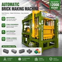 Machine à fabriquer des blocs de béton QT4 15 entièrement automatique, hydraulique, pour briques creuses en ciment de 4, 6 et 8 pouces