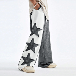 Pantalon personnalisé pour homme Pantalon de survêtement de haute qualité Broderie de rue Patch logo Joggers amples Pantalon de survêtement à jambes larges pour hommes - Product Image 4