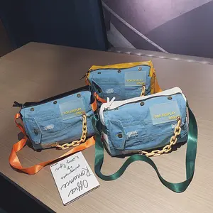 Personalizado de grande capacidade lona denim viagem saco para passeio esportes ginásio saco