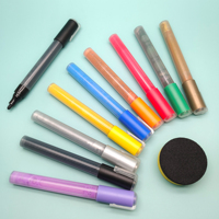 Ensemble de marqueurs effaçables à sec et à l'eau avec logo personnalisé, 8 couleurs, tableau LED