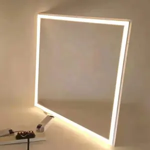 Desain Baru Cina Permukaan Kantor Tersembunyi Bingkai Aluminium Plafon Ramping Persegi 60X60 Smd 36W 48W 60W Proyek Led Bingkai Panel Cahaya