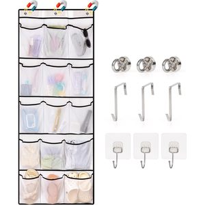 Organisateur magnétique à suspendre derrière la porte, 15 poches, blanc, en PVC, pour rangement approuvé pour les croisières, pour l'organisation derrière les portes - Product Image 2