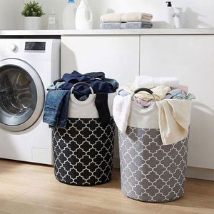 Cotton <b>Foldable</b> <b>Laundry</b> <b>Basket</b> Aluminum Handle 82L 115L Large Capacity Storage Hamper - Product Image 2
