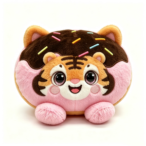 Peluche donut personnalisée, peluche donut tigre, peluche alimentaire, animal en peluche donut, peluche alimentaire Chonky - Product Image 2
