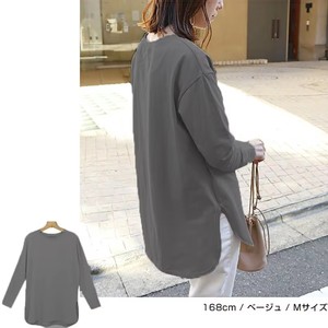 <strong>Women</strong> Autumn Loose <strong>Long</strong> <strong>Sleeve</strong> Side Slit <strong>T</strong> <strong>Shirt</strong> Ladies Casual Oversized Drop Shoulder Tee Basic Cotton Streetwear Tops Daily - Product Image 5