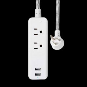 Presa di Corrente USA per Uso Domestico con 2 Uscite, Cavo da 1,5 Metri, Tipo-C + 2 USB, Multipresa con Prolunga - Product Image 3