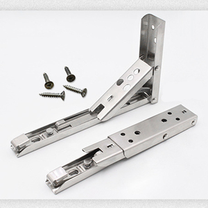 Staffa Angolare Pieghevole in Acciaio Inox Marca JG, per Letti e Mensole, Bianco/Nero, 4-12 Pollici, Disponibile OEM - Product Image 2
