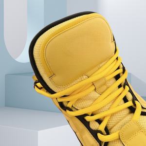 Chaussures de sport montantes pour hommes en cuir véritable respirant de haute qualité, style printemps, design unique, semelle épaisse, décontractées - Product Image 6