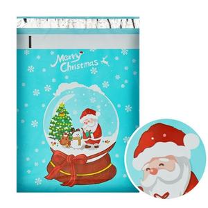 Personalizado impreso lindo Navidad Poly Mailer Holly Santa Claus Elk sobres envío bolsa de correo para decoración de vacaciones embalaje - Product Image 5