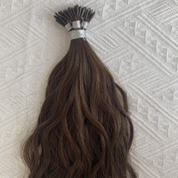50 mèches d'extensions de cheveux naturels 100% humains, micro-anneaux, micro-liens, micro-perles, cheveux vierges Remy européens lisses